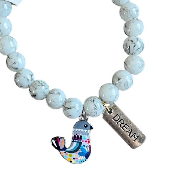 Charmze Stackable Stretch Beaded Bracelet Bird Dream NEW - Picture 2 of 4